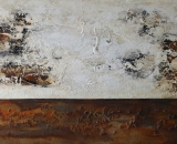 Komposition 10.040 - Mischtechnik auf Leinwand - 140x80