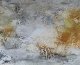 Komposition 10.089 - Mischtechnik auf Leinwand - 140x70