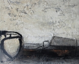 Komposition 9.171 - Mischtechnik auf Leinwand - 70x70